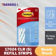 3M Command 17024 CLR Clear Small Refill Strips (12Pcs/Pck) 17024CLR CommandTM Small Clear Refill Strips 17024CLR Barang-i