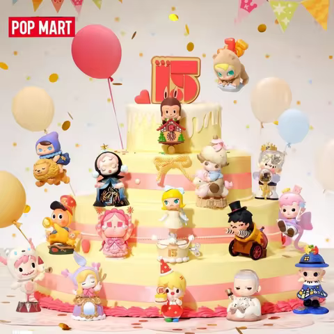 POPMART 15th Anniversary Blind Box Collectible Model - Dimoo Skullpanda Labubu Crybaby Trendy Gift f