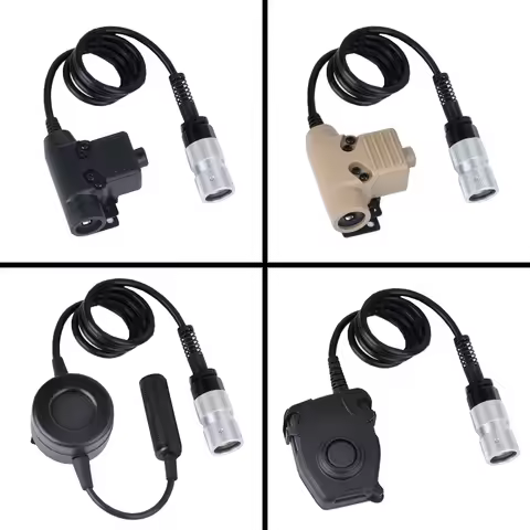 WADSN Tactical PTT For Headset 6pin U94 CS Headphone Kenwood Baofeng UV-5R Radio Accessory For walki