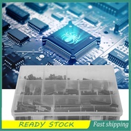 etto-MY 122 Pcs 2.54mm IC Socket Adaptor DIP-8 6 14 16 18 24 28 40Pins Electronic Component Connecto