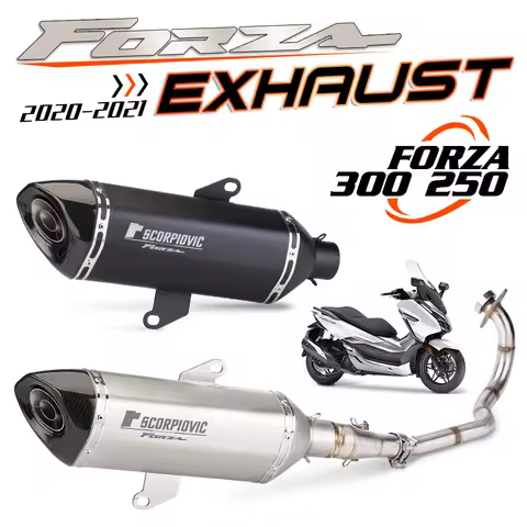 For HONDA Forza300 Forza 300 Motorcycle Exhaust Muffler Modified Connection Middle Tube Link Pipe 51