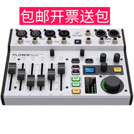 Behringer FLOW8 Digital Audio Mixer with Bluetooth Professional Tuning Console for Computers No Setu