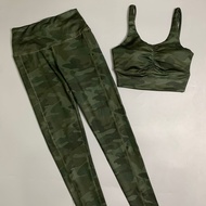 Set Croptop Quần Dài Thể Thao thắt nơ vải cao cấp co giãn kèm mút lót S001