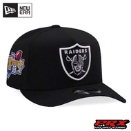 NEW ERA 9FIFTY A-FRAME LAS VEGAS RAIDERS KICKOFF 1998 BLACK PRIME EDITION HAT SNAPBACK CAP