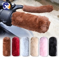 AZ1 4pcs Thermal Imitation Plush Handbrake Cover New Motorcycle Grips Covers Electric Bike Cover