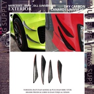 CANARDS DRY CARBON UNIVERSAL CANARD CARBON FIN SPOILER SPLITTER FIN BUMPER LIPS FRONT KEVLAR MERCEDE