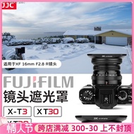 JJC เหมาะสำหรับเครื่องดูดควัน XF16ฟูจิ XF16mm F2.8 R เลนส์โลหะกล้องสี่เหลี่ยม XT4 XE4 XS10 XT3 XT30อ