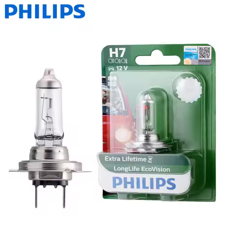 Philips H7 12V 55W LongLife EcoVision Car Original Halogen Headlight 1500h Auto Lamp Genuine ECE PX2