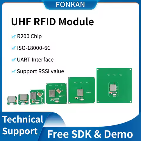 UHF RFID Module Built-in R200 Chip RFID Reader Integrated Module Raspberry Pi RF Power Access contro