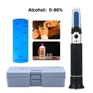 Handheld Refractometer 0-80% Alcohol Tester White Alcohol Alcohol Ethanol Alcohol Alcohol Meter Alco