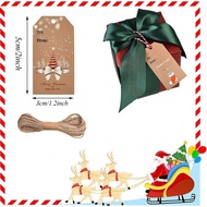 AT&amp;💘Christmas hanging board100Piece/Kraft Paper Tag Tag Gift Festival Tag Decorative Tree Tag with Hemp Rope Factory A9K