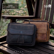 Slingbag SELEMPANG BAG / Axion BIMA GENUINE Leather TOP HANDLE BAG by Axion Leather