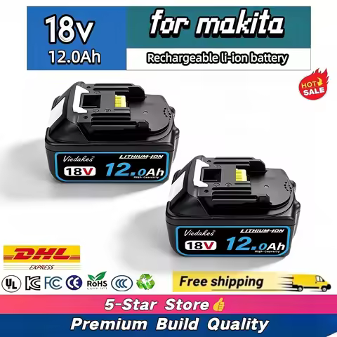 Generic Long Lasting Runtime Rechargeable Lithium Ion Battery for Makita 18V 8Ah Compatible with DTD