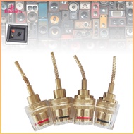 4Pcs Speaker Binding Post Adapter Audio Quick Disconnect Convenient Installation Banana Socket Conne
