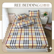 Bộ ga giường thun lạnh 4 món R293 in 3D REE Bedding đủ size drap trải nệm