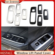 YAE 4Pcs Car Windows Lift Button Panel Cover Sticker for Ford Everest PX MKII Ranger 2015 - 2022 Door Armrest Panel Accessories O18
