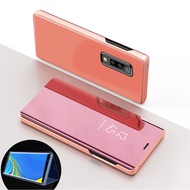 Mirror Casing Cover For Samsung Galaxy S8 S9 S10 Plus S8+ S9+ S10+ Note 8 9 Flip Phone Case Sleep / Wake