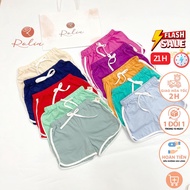 Cotton shorts for boys and girls ROLIA soft stretchy cotton to wear at home for children from 2-7 ye