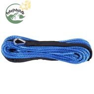 3/16 inch x 50 inch 7700 LBs Synthetic Winch Line Cable Rope with Protection Sleeve for ATV UTV (Blu