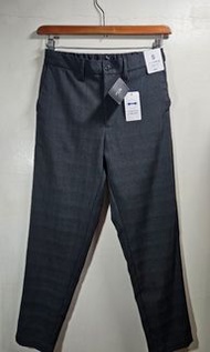NET 男裝 灰色 暗紋 半鬆緊 西裝褲 九分 修身型 舒適彈性 男 長褲 褲子 直筒褲 西裝褲 九分褲 28腰（全新）