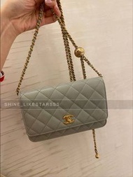 Chanel 灰色金球WOC