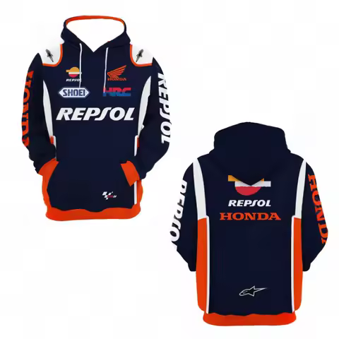 2026 hombres Honda HRC Racing sudaderas con capucha Apring otoño estilo locomotora deportes Casual
