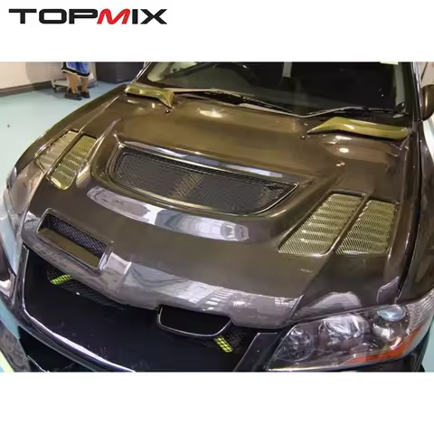 For Mitsubishi Lancer Evolution VII/VIII/IX EVO 7/8/9 Vented Carbon Fiber Engine Bonnet