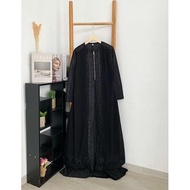 ABAYA TURKEY HITAM GAMIS ABAYA TURKI BAHAN JERSEY MIX CERUTY