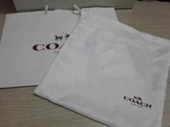 COACH 防塵袋 紙袋國際正版男女包紙提袋進口厚紙材質可摺疊收納展開為提袋 素面牙白