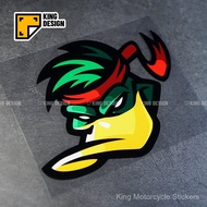 New Product Ferocious Cartoon Duck Kung Fu Duck Turbo Duck Creative Sticker Locomotive Car Reflectiv