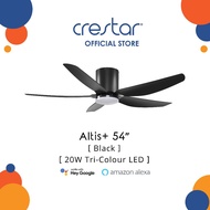 Crestar Altis+Plus (5Blades) 54inch With LED (Black / White / Walnut Wood / Maple Wood) Ceiling fans