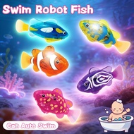 Swim Robot Fish Toy Lights with Swimming Moving Fish Baby Shower Toy Swimming Moving Fish Toy Intera