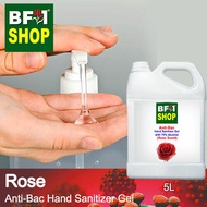 Anti Bacterial Hand Sanitizer Gel with 75% Alcohol  - Rose Anti Bacterial Hand Sanitizer Gel - 5L