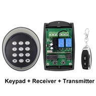 2023 latest 433MHz Wireless Keypad Universal Remote Controller สวิตช์รหัสผ่านสำหรับ Gate Door Access Control และ Receiver