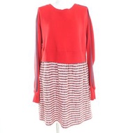 全新未使用 GUCCI 502126-X9N23 棉質織帶襯裡衛衣，飾有粗花呢滾邊，RED，意大利製造，正品，女款