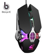 Blesiya Macro Definition RGB Wired Gaming Mouse Optical Mice 7 Buttons Programmable 7 Backlight for Windows PC