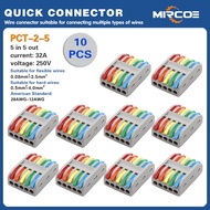 10 ชิ้นทั้งหมดMIRCOE Quick Wire Terminal Connector สายเคเบิลสายไฟสากล