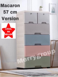 57 cm hard solid sturdy plastic storage cabinet drawers box locker designed panel 4/5/6 tiers organiser baby kids children extra  space saver container multilayer simple colourful toilet kitchen bedroom Plastic Furniture anti fall easy move push