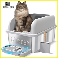 ✑ ◿ ✧ （Shipping from Manila）Cat litter box Stainless steel cat litter box 20L easy to clean