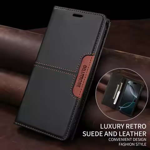 Luxury Case for Redmi Note 14 13 12 Pro Plus 5G 4G Flip Cover Magnet Wallet RFID Book Funda Xiaomi R