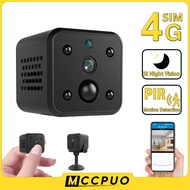 Mcpuo 5MP 4G กล้องจิ๋วตรวจจับการเคลื่อนไหว PIR แบตเตอรี่ในตัวความปลอดภัยในบ้านกล้องวงจรปิดไนท์วิชั่น IR จอดูแลเด็ก