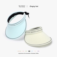 Summer Outdoor Riding Fashion Ice Silk Topless Hat Face-Looking Small Uv-Proof Women's Big Brim Sun-Proof Sun Protection Hat 【ye】