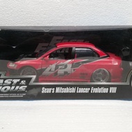 JADA FAST FURIOUS TOKYO DRIFT MITSUBISHI EVOLUTION SEAN 1:18