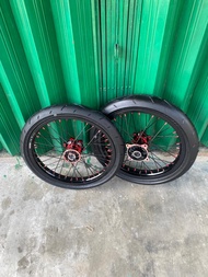 SEMI CACING CRF DAN KLX VELG ROSSI UKUR 160/185 RING 17 BAN PRIMAX SK01 BARU PNP D-TRACKER 150