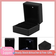 1qipin.my Led Light Jewelry Box With Rubber Cover Caja Anillo Plush Interior And Built In Storage Wa