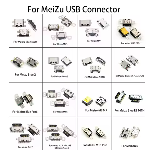 1PCS For Meizu Pro 6 7 Plus X8 15 Plus Lite 16 16th 16X 16S 17 18 18S 18X 16T 16XS USB Charging Dock