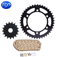 525 15T 42T Motorcycle Front Rear Sprocket Chain Set For Kawasaki ZRX400 1993-2007