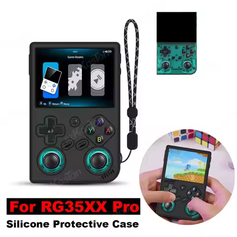 For RG35XX Pro Silicone Protective Case Anti-Scratch Slip Cover Soft Shell For RG35XX Pro Handheld G