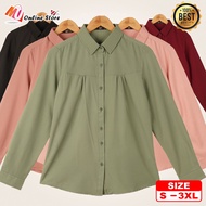 MU KEMEJA FESYEN WANITA LENGAN PANJANG / WOMEN SHIRTS / KEMEJA PLAIN WANITA / BAJU CASUAL WANITA / K