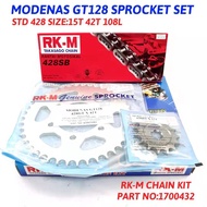 428-108L GT128 MODENAS RKM SPROCKET SET